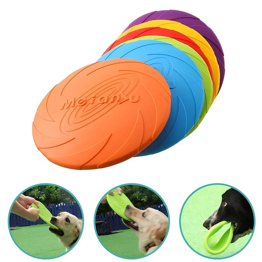 Silicone Flying Disc for Dogs - Soft Chew-Resistant Frisbee