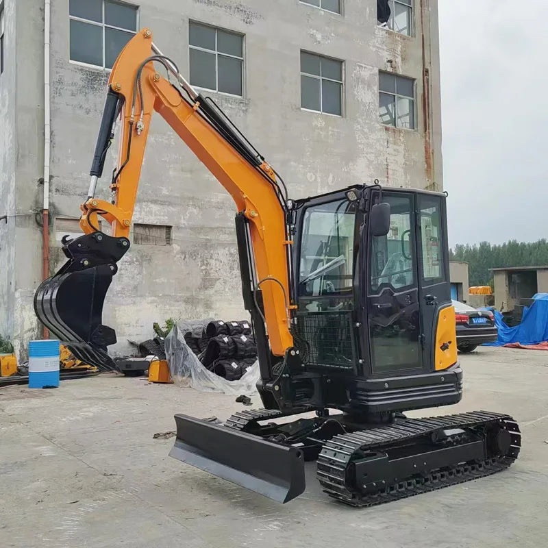 3.5 Ton Mini Excavator, Hydraulic Diesel Rubber Crawler Digger