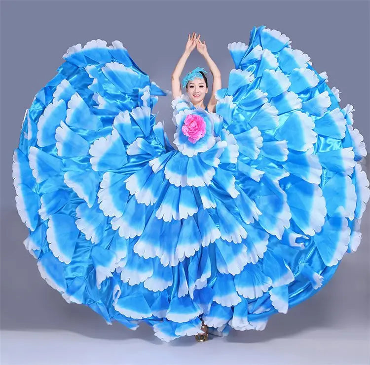 Women's ruffle flamenco dress