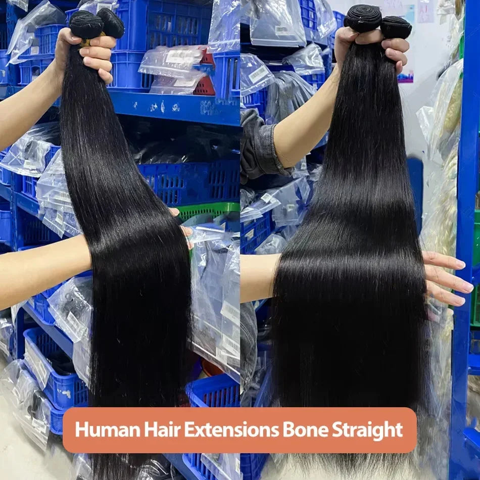 Rosabeauty Brazilian Remy Human Hair Bundles – Straight 30-40 Inch