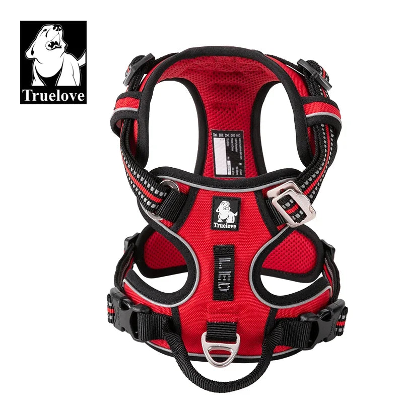 Truelove Reflective No-Pull Dog Harness – Adjustable Nylon Vest for Medium & Large Dogs | XS–XL (7 Colors)