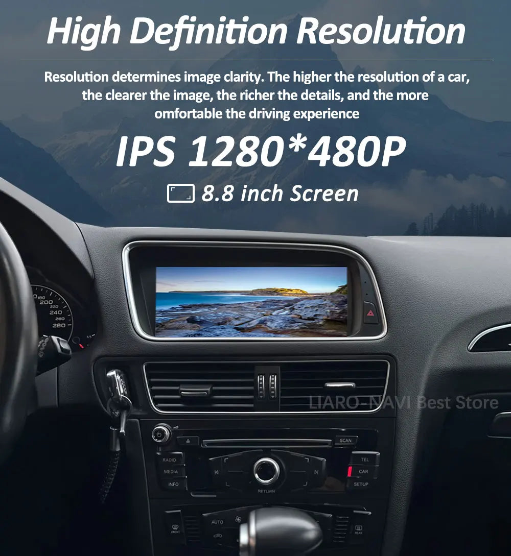 Android 16 for Audi Q5 2026 - 2026 HD Screen Car Radio Video Multimedia Player 8.8 inch BT 4G Carplay DSP Stereo WiFi Auto Tools
