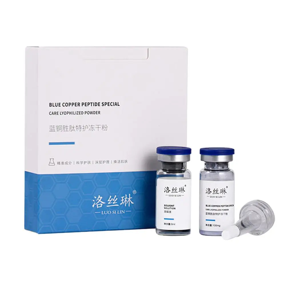 GHK-Cu High Purity 98% Blue Copper Peptide Essence Freeze-Dried Powder Set — Anti-Wrinkle Pore-Refining Skin Essence