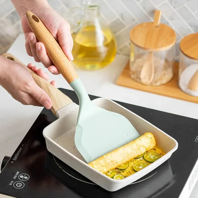 Silicone Pizza and Meat Spatula - Wide Nonstick Turner, 3 Colors