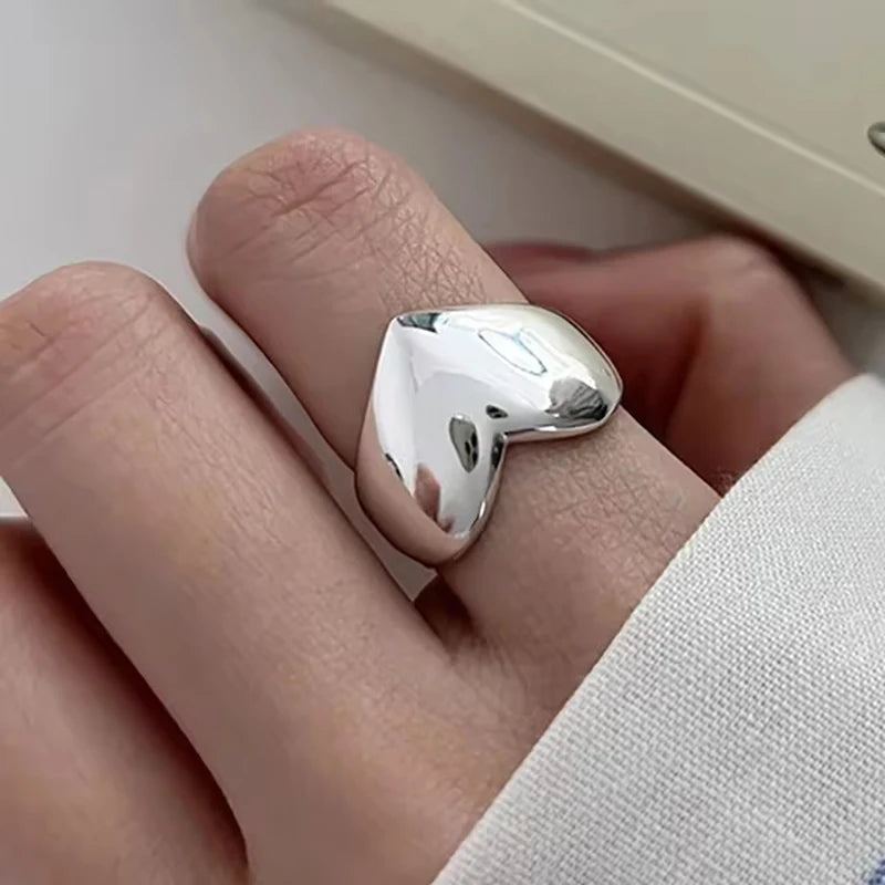 PANJBJ 925 Sterling Silver Hollow Out Rings For Women Three Layered Cross Punk Irregular Vintage Jewelry Gift Dropshipping
