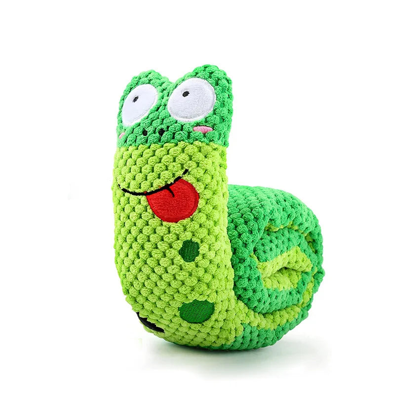 Snail Snuffle Puzzle Toy for Dogs - Plush Squeaky Treat Hider – photo 7