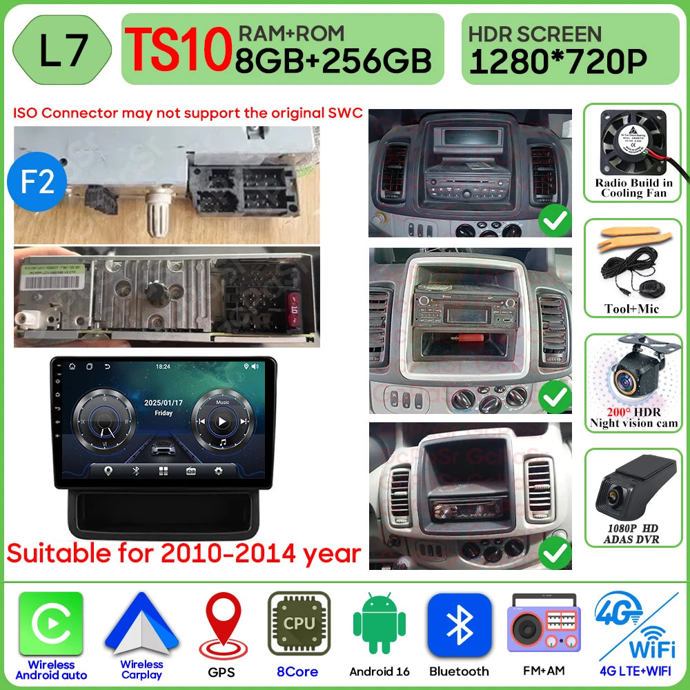Car Stereo with Apple CarPlay & Android Auto, Compatible with Renault Trafic 2, Opel Vivaro A & Nissan Primastar