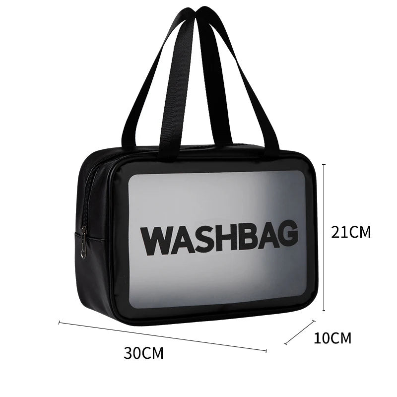 Large Capacity Makeup Bag Transparent PVC Waterproof Travel Toiletry Bag Cosmetics Organizer Storage Tote Clear 3Pcs Wash Bags