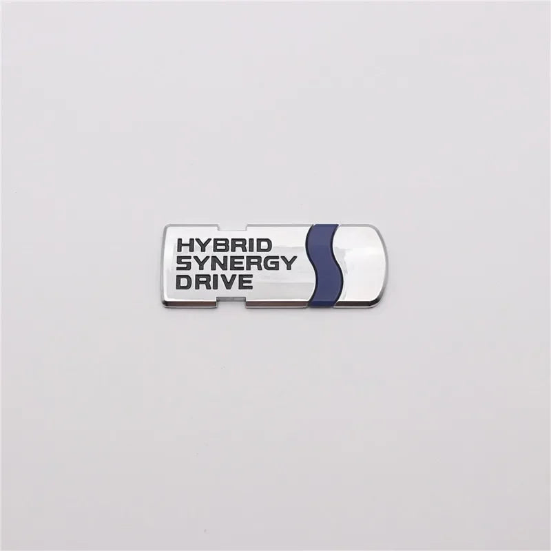 3D Metal Black Chrome HYBRID Synergy Drive Logo Emblem Car Fender Badge Trunk Decal For Toyota Camry Auto Sticker Accessories