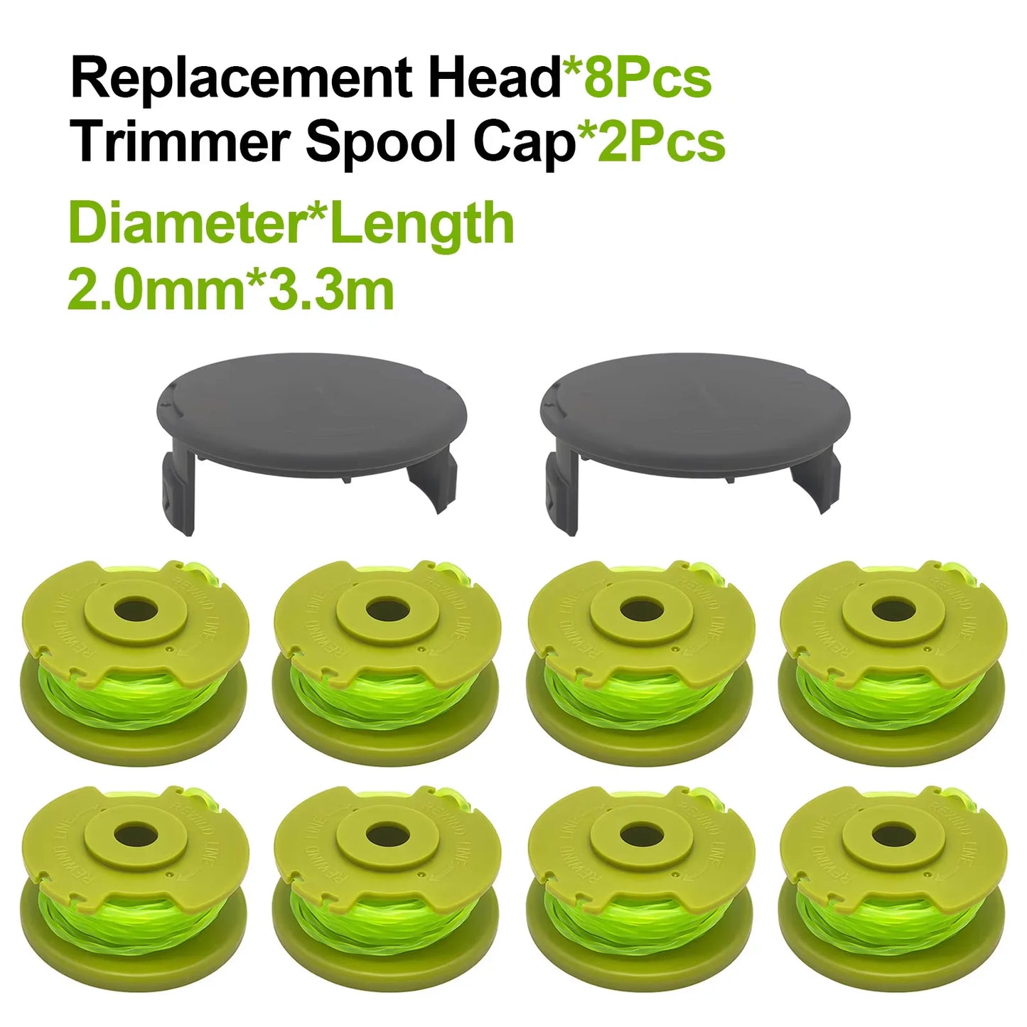 TSES 5~20Pcs Trimmer Spool Line, Nylon String Trimmer Line Rope Strimmer Line Weed Whacker Head with Ryobi One Plus+ 18v 24v 40v