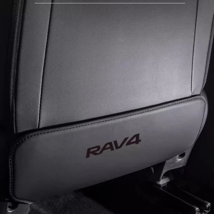 2PCS For Toyota RAV4 Leather Anti-Child-Kick Pad Car Waterproof Seat Back Protector Accessories