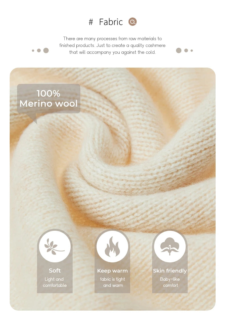 Women's Merino Wool V-Neck Sweater