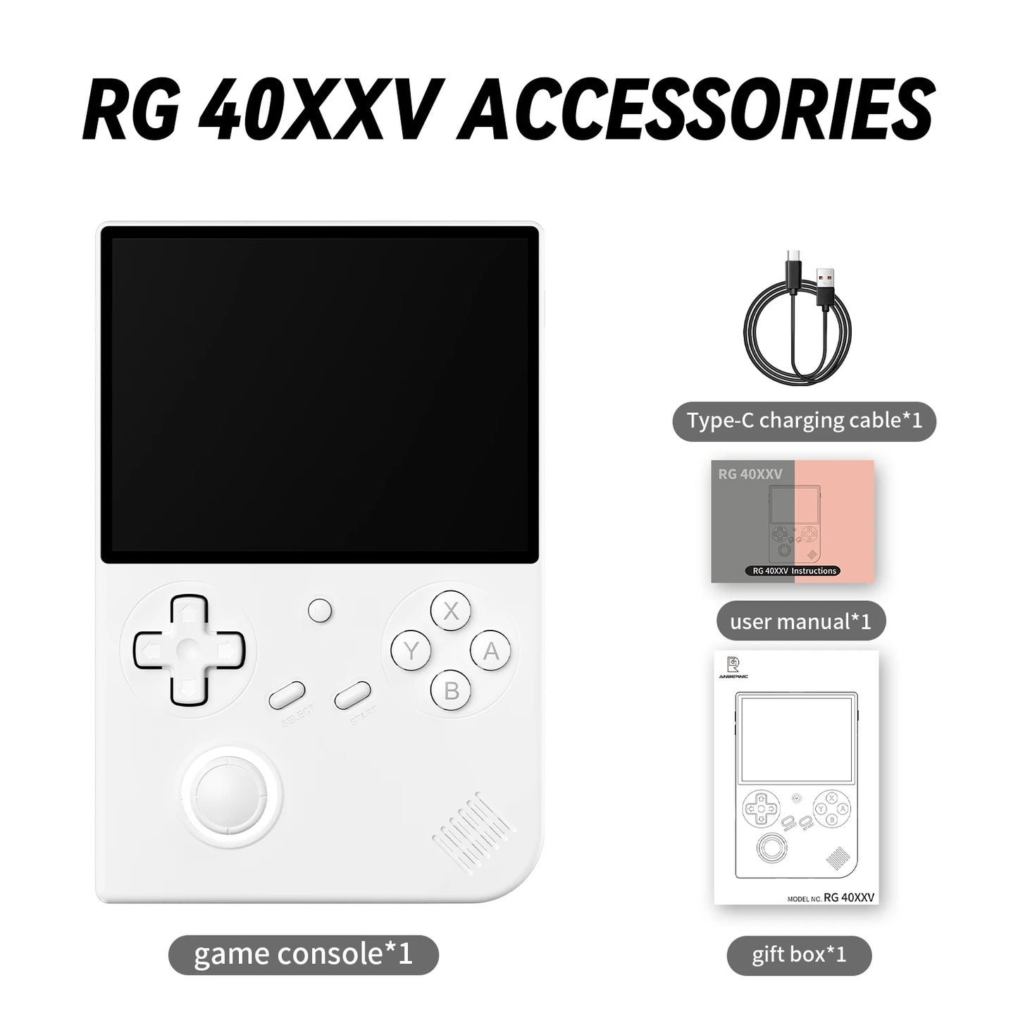 ANBERNIC RG40XX V Retro Handheld Game Console 4'' IPS Screen 64GB Preloaded Games 4753+ Linux System 5G WiFi HDMI Bluetooth 4.2 RGB Lighting Portable Gaming