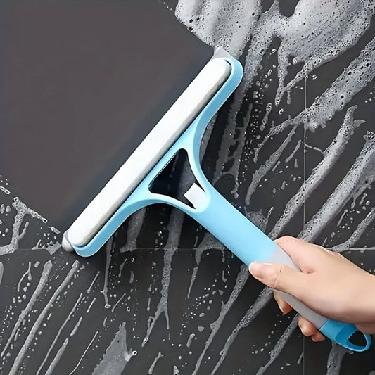 Blue Window Squeegee - Efficient Water Removal Wiper for Home Glass Mirrors Car Windows Cleaning