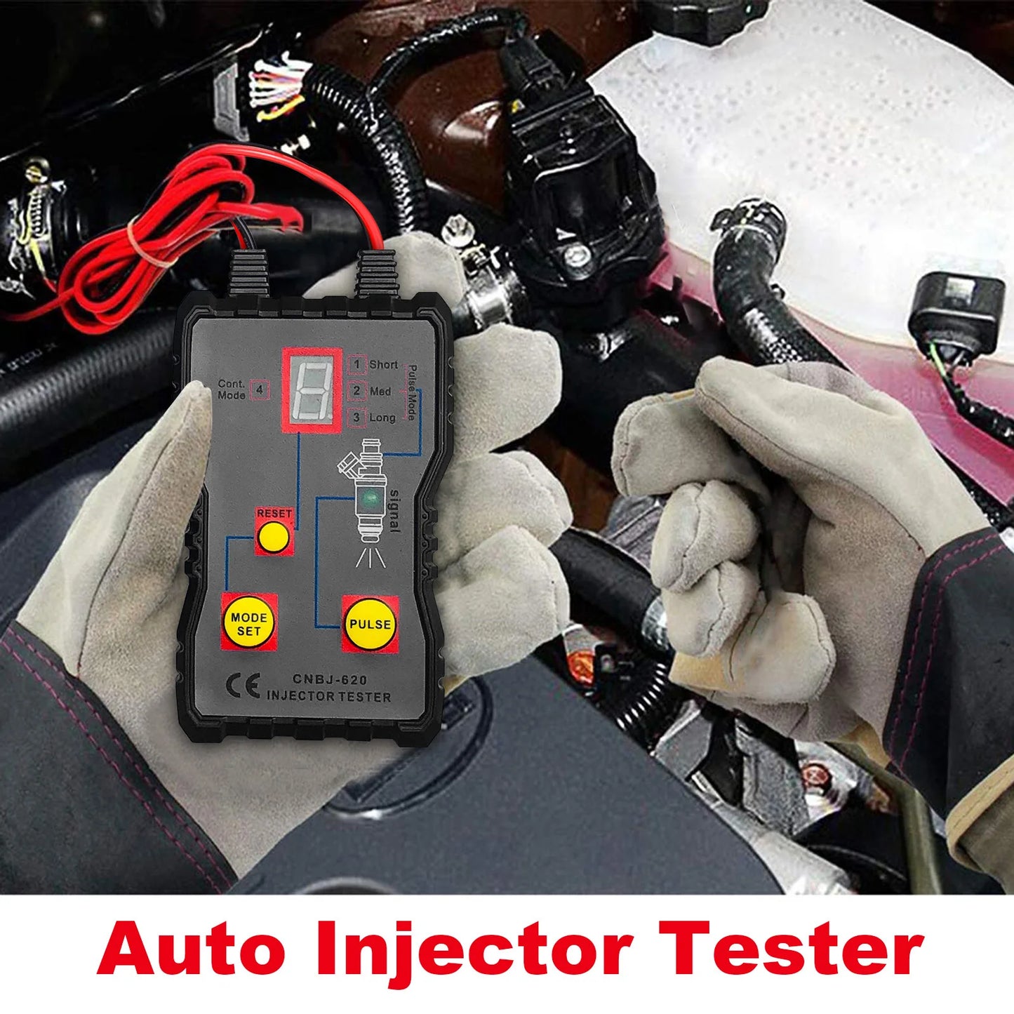 4-in-1 Car Fuel Injector Tester 4 Pluse Modes Fuel Pressure System Diagnostic Testing Tool Car Injector Cleaner Controller