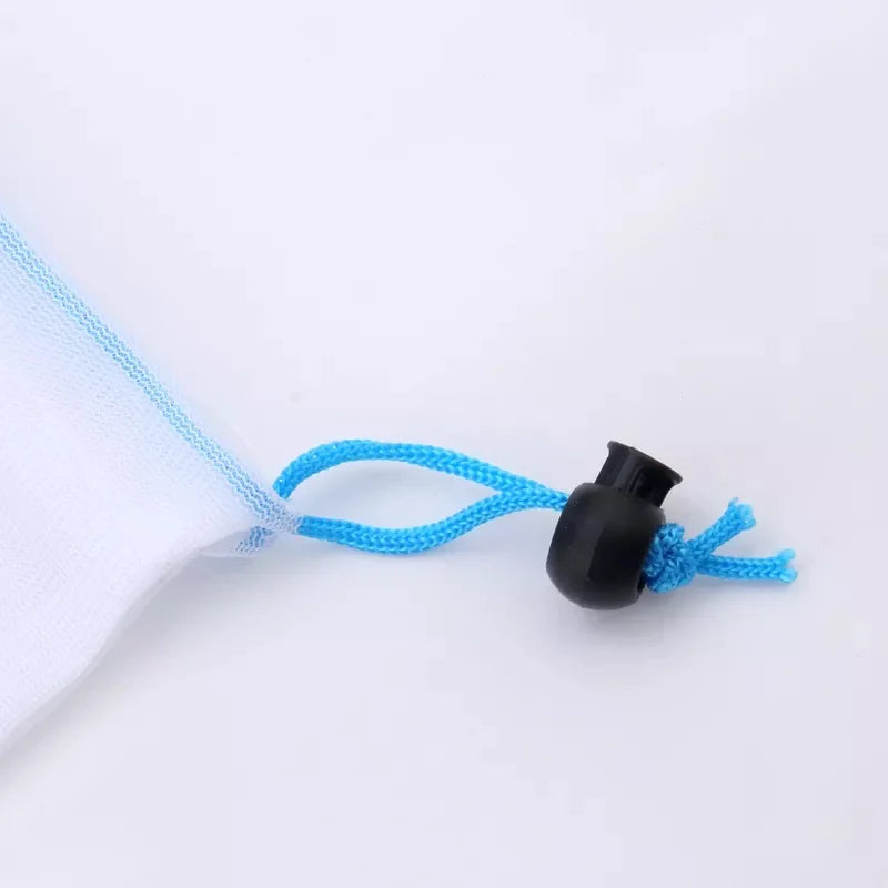 FAIS DU 5pcs Mesh Reusable Storage Bags Comes With Logo Fruit Vegetable Home Washable Bags Kitchen Storage Bags Storage Supplies
