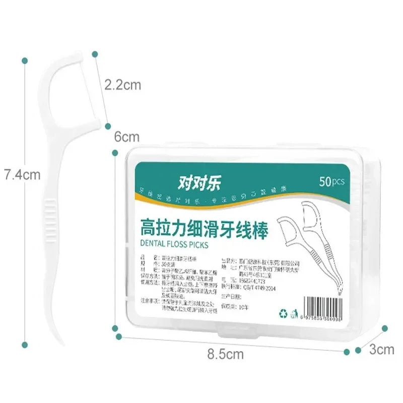 1/2/5/10 Box Portable Disposable Dental Floss Plastic Toothpick High-tension Dental Floss Stick Dental Floss Box ﻿Oral Care