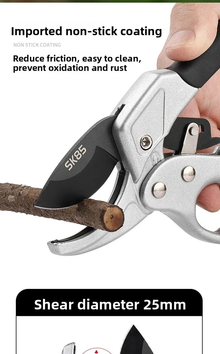 SK5 stainless steel rust resistant coarse pruning shears, pruning shears with pulleys, pruning shears for fruit trees, horticult