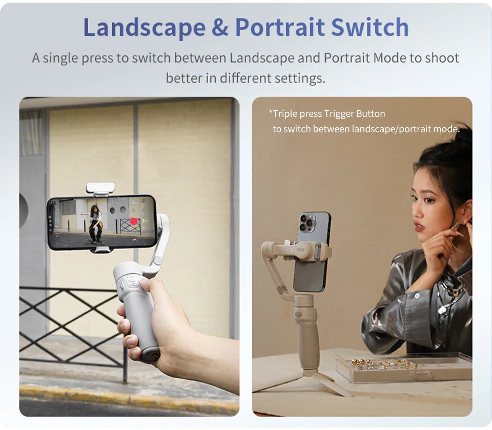 ZHIYUN Smooth Q4 3-Axis Smartphone Gimbal Stabilizer – For iPhone, Samsung, Huawei & Xiaomi