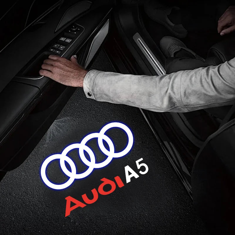 Audi LED Door Welcome Light – Car Door Emblem Lamp for Q3 Q5 Q7 S3 S4 S5 S6 S7 A4 A5 A6 A7 A8