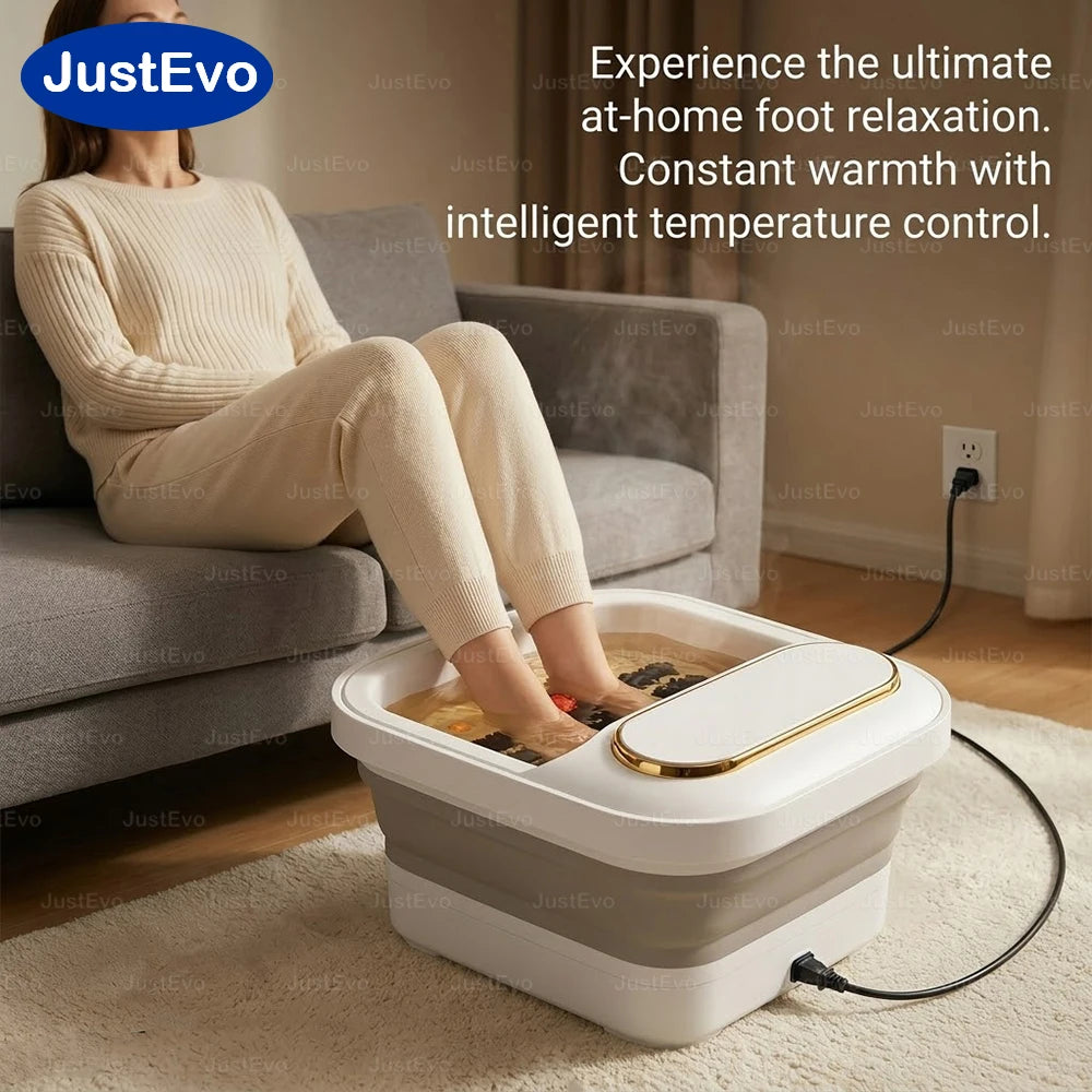 Collapsible Foot Spa Bath — Heated Massager with Bubbles