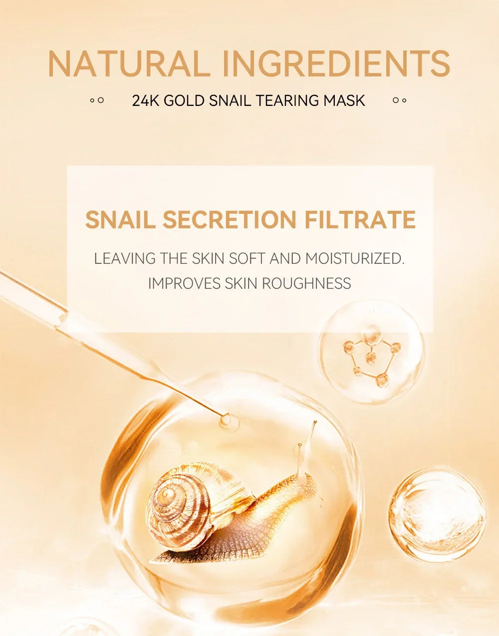 LAIKOU 24K Gold Snail & Collagen Peel-Off Face Mask 50g – Deep Cleansing, Blackhead Removal, Oil Control & Deep Hydration for Women