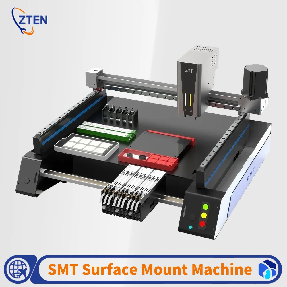 High-speed Fully Automatic Triple Vision Camera Desktop SMT Pick Place Machine SMT Machine Chip Mounter LED SMD 220V/110V