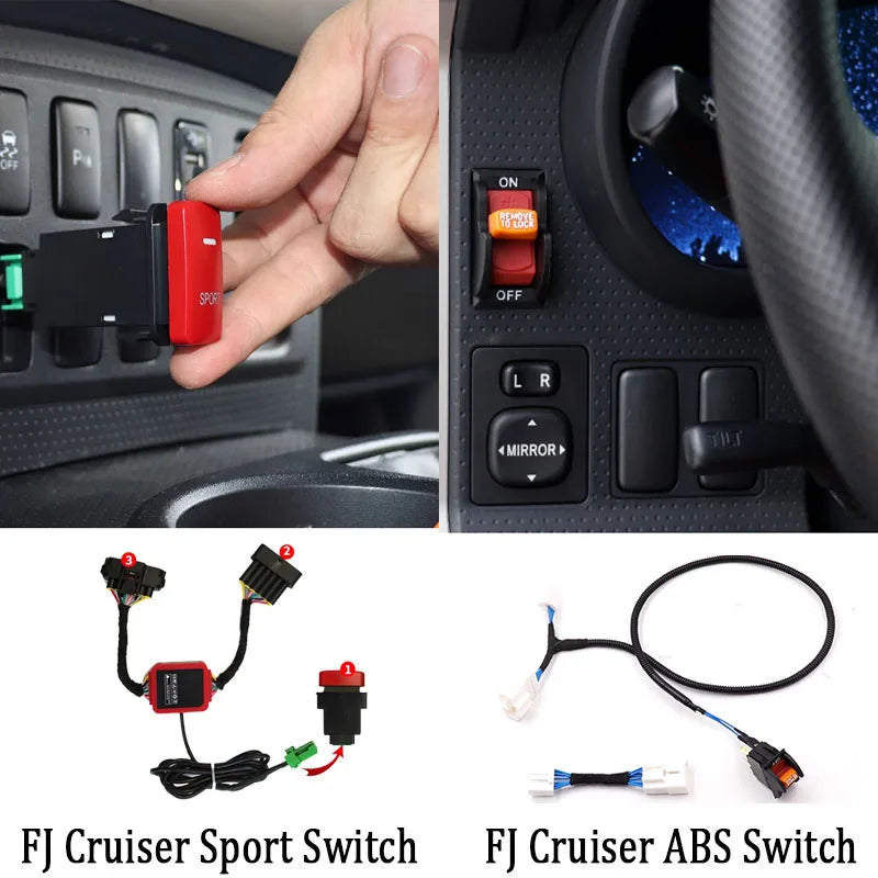 ESP Anti-Skid ABS Switch FJ Sports Switch Compatible with 07-23 Toyota FJ Cruiser Mud Escape Switch to Enhance Performance Sport