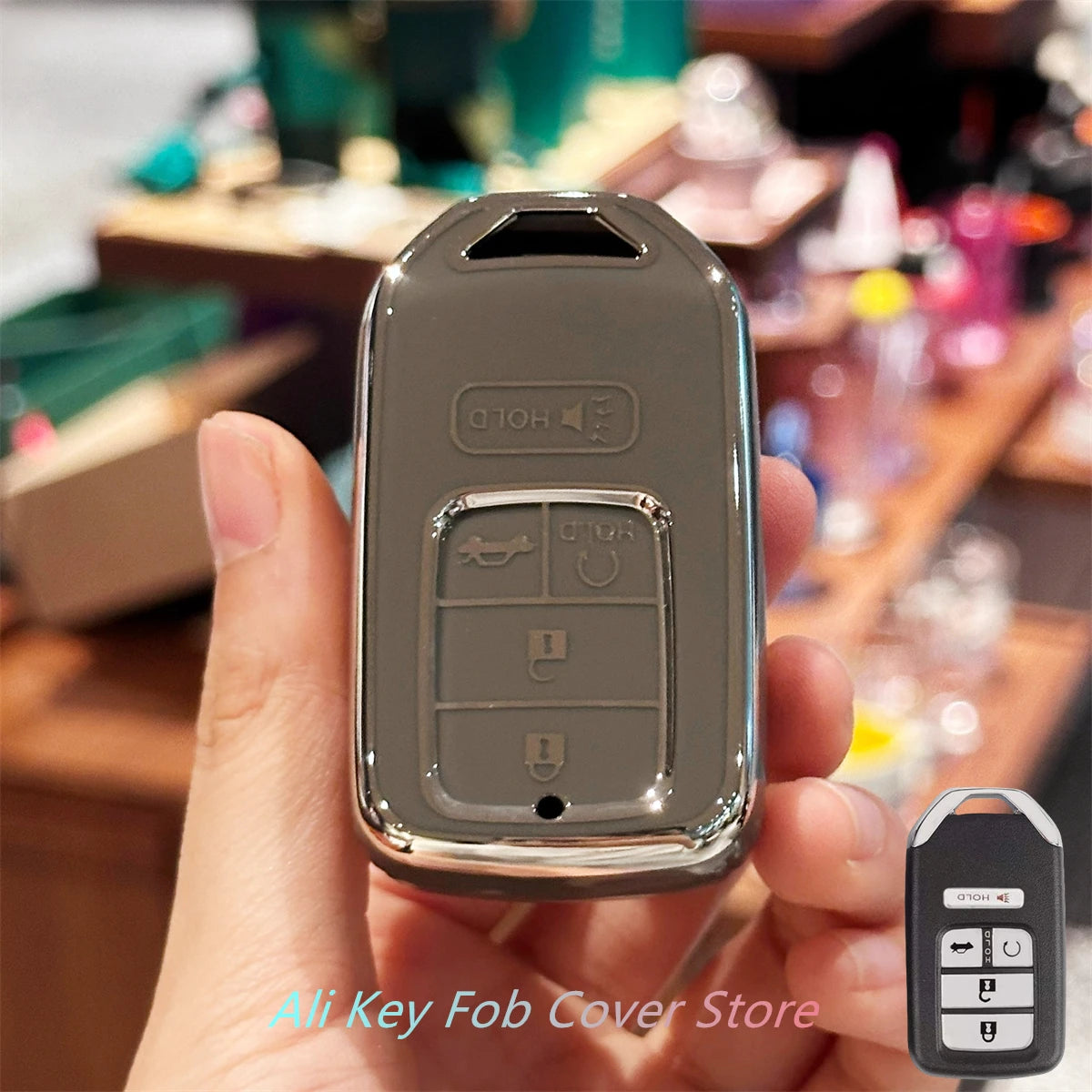 for Toyota Key Fob Cover Keychain For Honda Accord Civic Cr-V Hr-V Fit Odyssey Jed Crosstour Crider Accessories