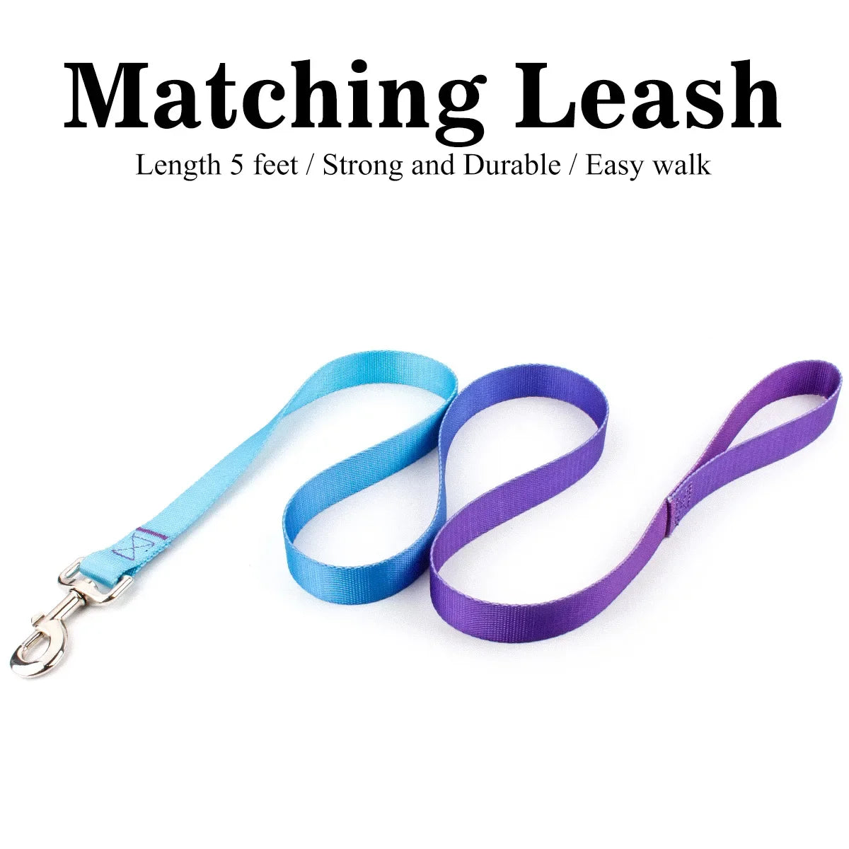 Adjustable Nylon Dog Collar & Leash Set - Quick Release Buckle - photo 25