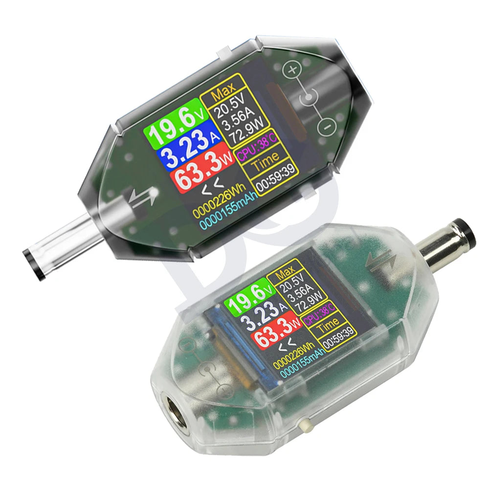 DC5.5 * 2.5 Interface Tester DC 4.5-50V 0-12A High-precision Voltage Current Tester Digital Voltmeter Ammeter Power Meter DT550