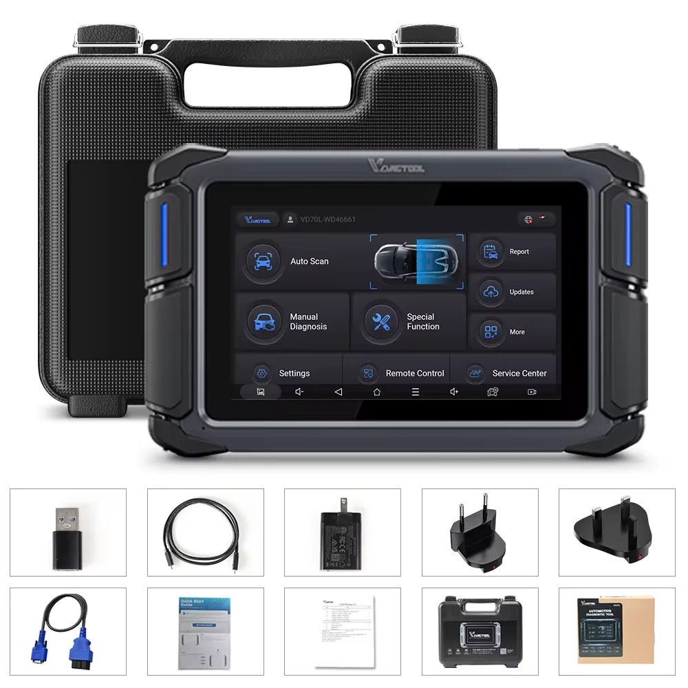Lifetime Free Update VDIAGTOOL VD70Lite Automotive Scanner AII Systems Car Diagnostic 31 Reset FCA Bidirectional OBD2 Scanner