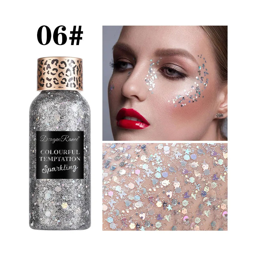 Eye Glitter Nail Hair Body Face Gel Art Waterproof High Gloss Glitter Body Multifunctional Makeup Decoration Party Festival