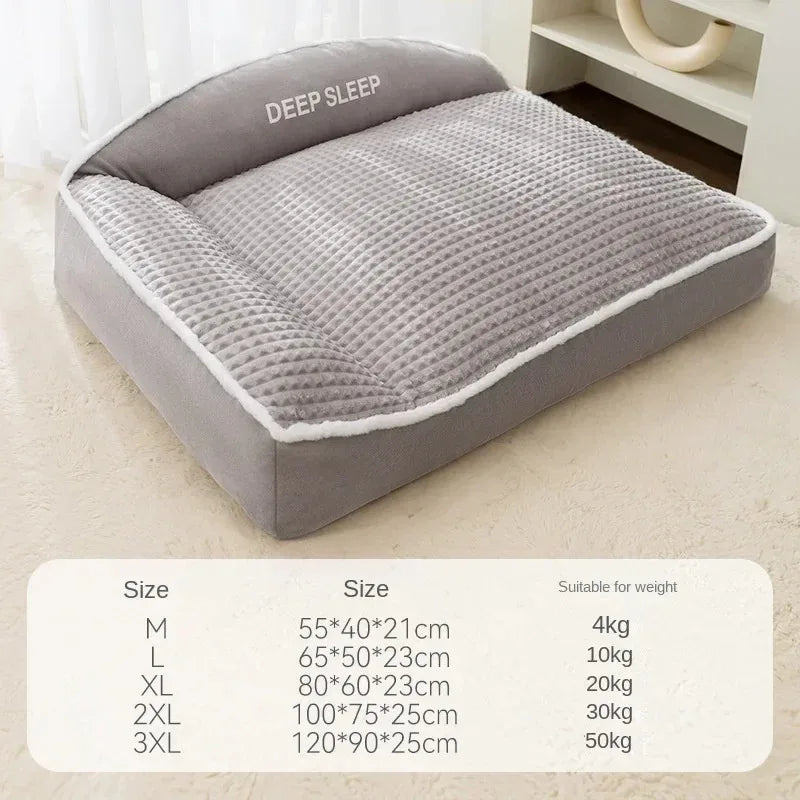 Corduroy Dog Sofa Bed - Warm Winter Basket for Small Dogs – photo 7