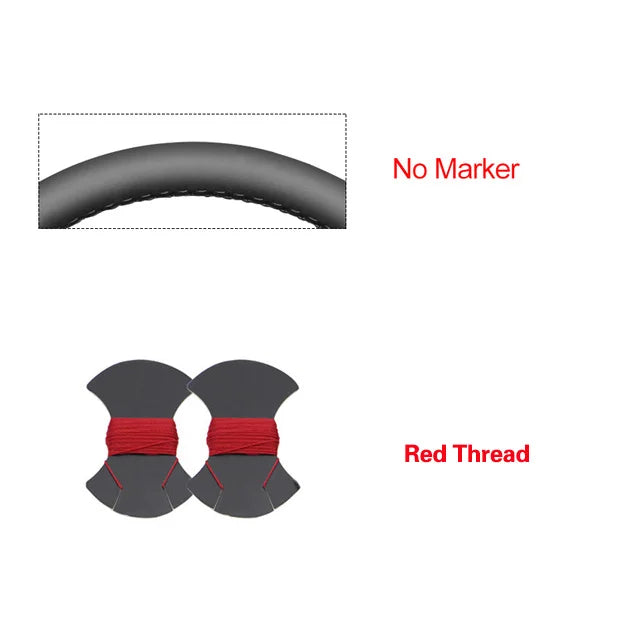 Black Faux Leather Car Steering Wheel Cover For Chevrolet Silverado 1500 Avalanche Blazer K 1500 Chevy Van Tahoe 1999-2002