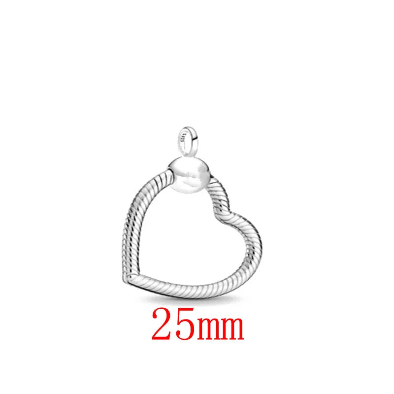 925 Silver Heart & Bow Necklace - Exquisite Women's Jewelry Gift