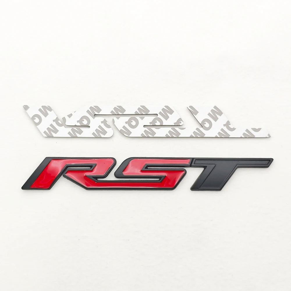 3D Metal Car Sticker RST Logo Front Grill Emblem Trunk Fender Badge For Chevrolet Tahoe Silverado Suburban Colorado Accessories