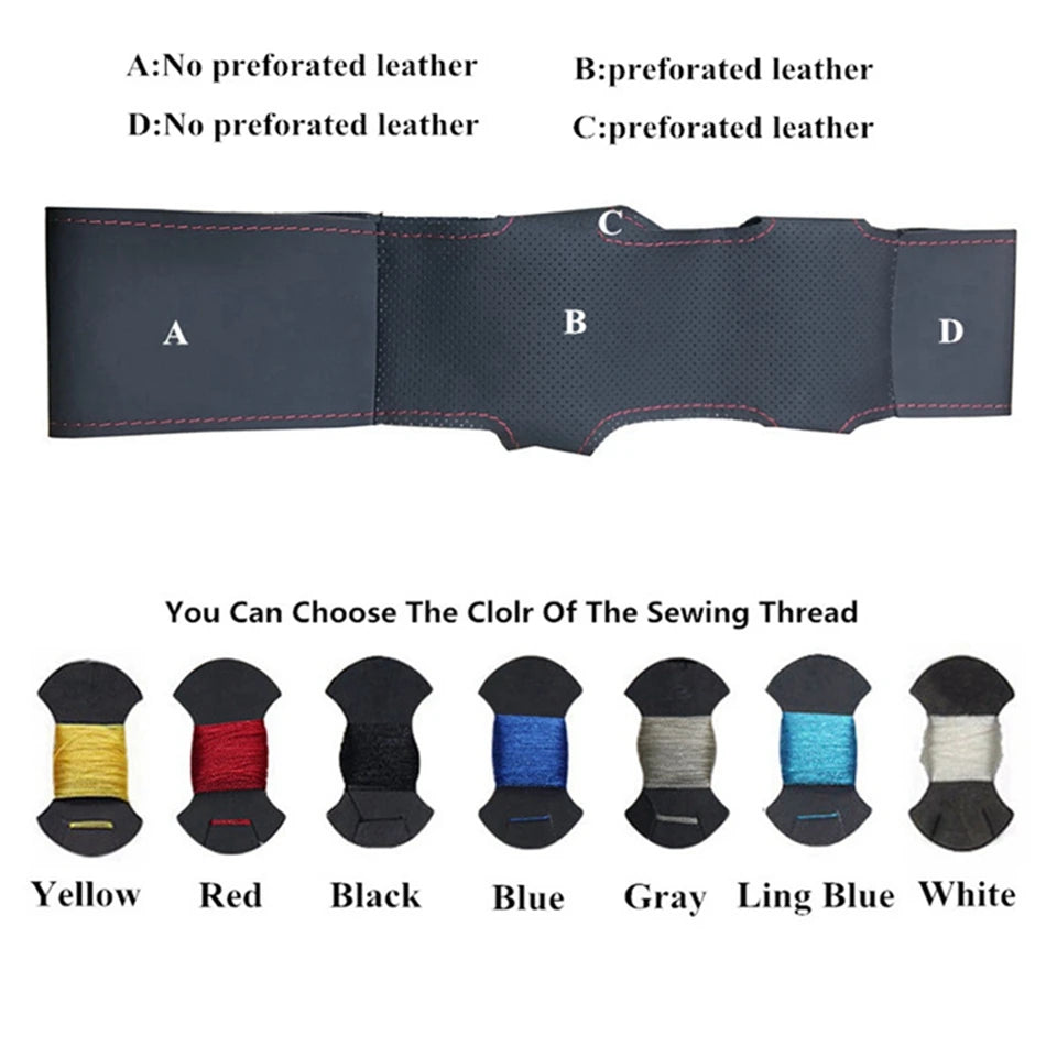 Perforated Microfiber Leather Braiding Car Steering Wheel Cover For BMW Z4 E85 E86 2026 2026 2026 2026 2026 2026