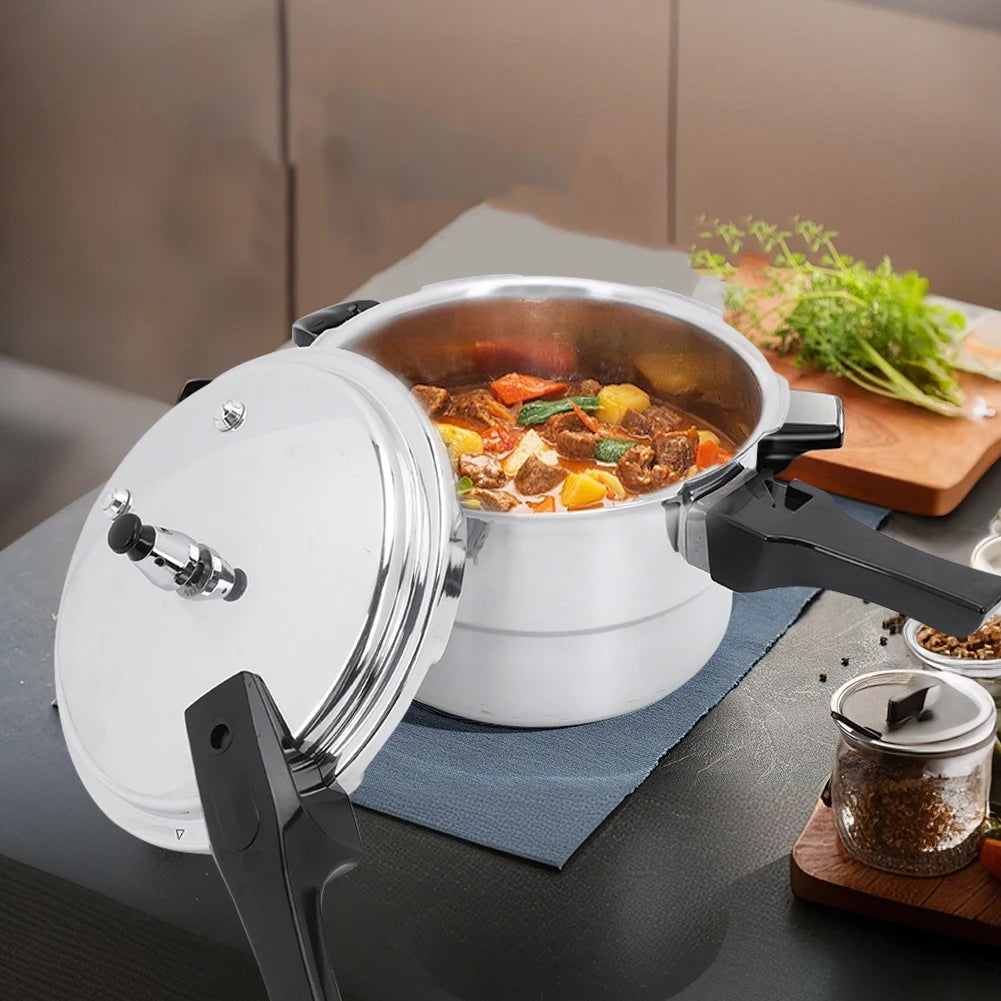 Large Aluminum Pressure Cooker with Steaming Plate - Fast Cooking