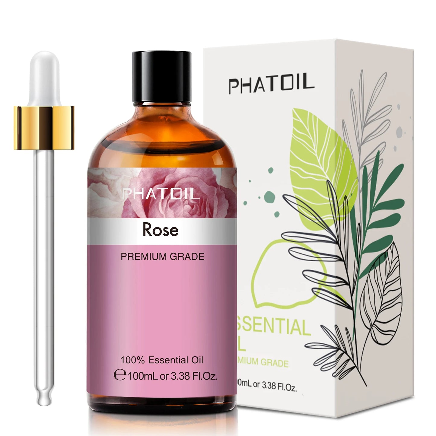 100ml Pure Essential Oil for Diffusers — Aromatherapy (Lavender, Rose, Peppermint & More)