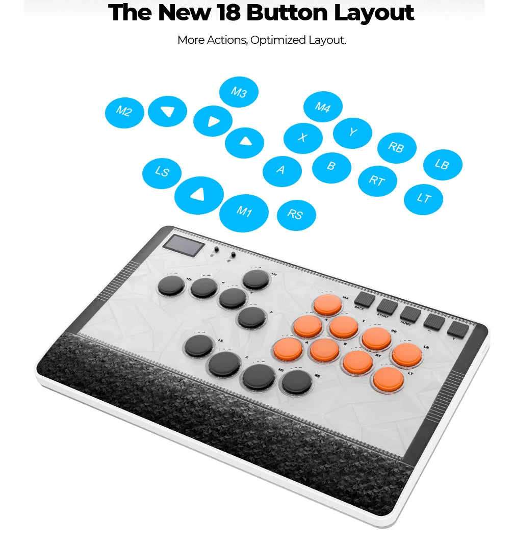 Haute42 C-AT Magnetic Leverless Hitbox Controller Stickless Arcade Controller Keyboard For PC/PS4/PS5/Switch Hitbox Fightstick