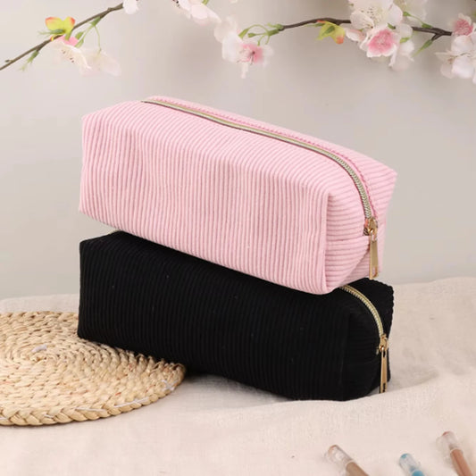 Spacious Solid Color Pencil Case for School & Office