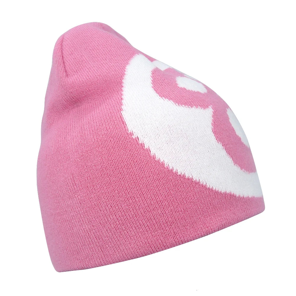 Y2K Letter Knit Beanie, Warm Ski Hat