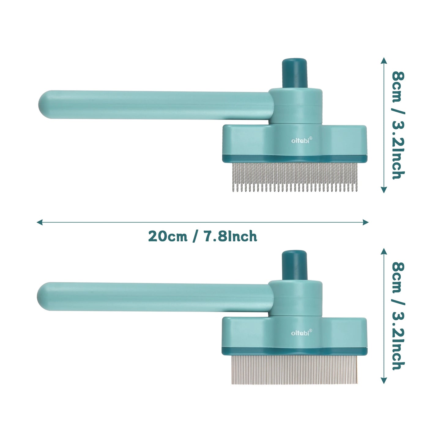 OITABI 1/2PCS Rotatable Flea Comb for Cat Dog Brush for Shedding Pet Hair Removal Comb with Stainless Steel Teeth for Deshedding