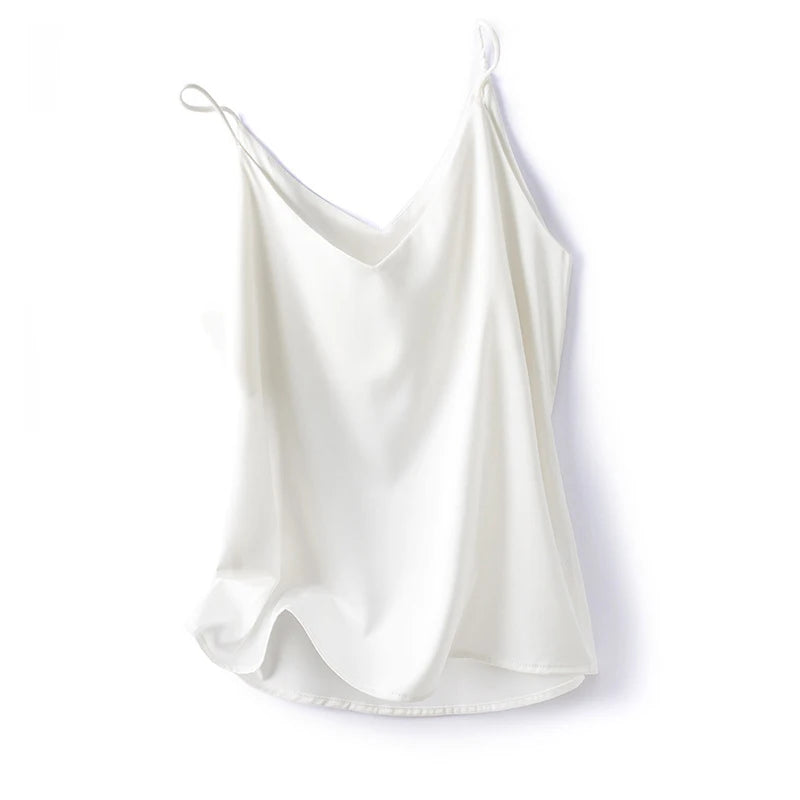 Women's V-Neck Camisole Tank Top — Slim Sleeveless Y2K Crop Top