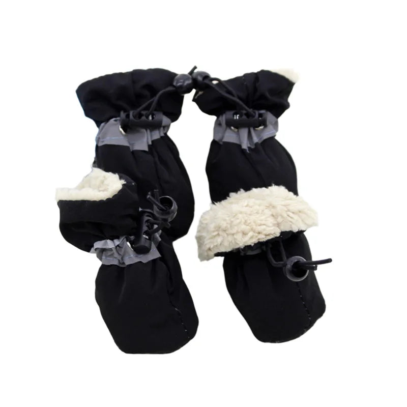 Fleece Dog Snow Booties - Reflective Anti-Slip Pet Winter Shoes - photo 9