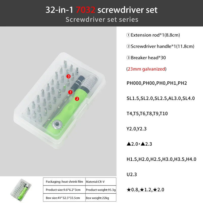 32 in 1 Screwdriver Set Cool Gadgets Stocking Stuffers Christmas Gifts For Dad Grandpa Husband Multi Functional Screwdriver