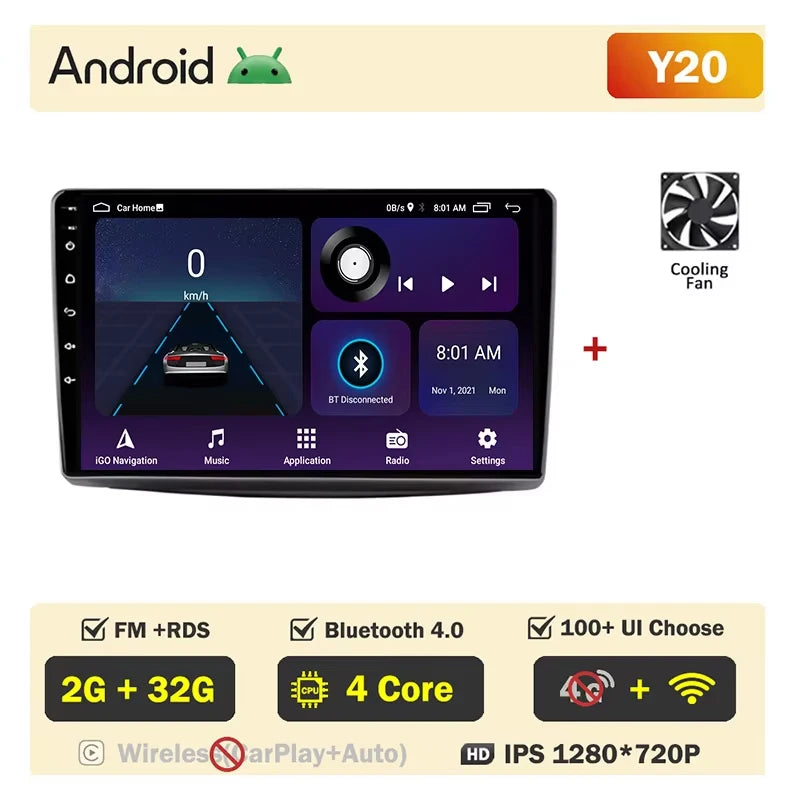 9" Android Car Stereo for Alfa Romeo MiTo 955 (2008–2016) — CarPlay, Android Auto, DSP, QLED, 4G+WiFi