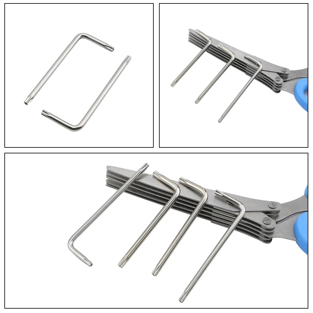 Hand Tool Torx Key Wrench L Type Star Wrench Nickel Plated T6 T7 T8 T10 T15 T20 T25 T30 Tamper Proof Security Torx Wrenches