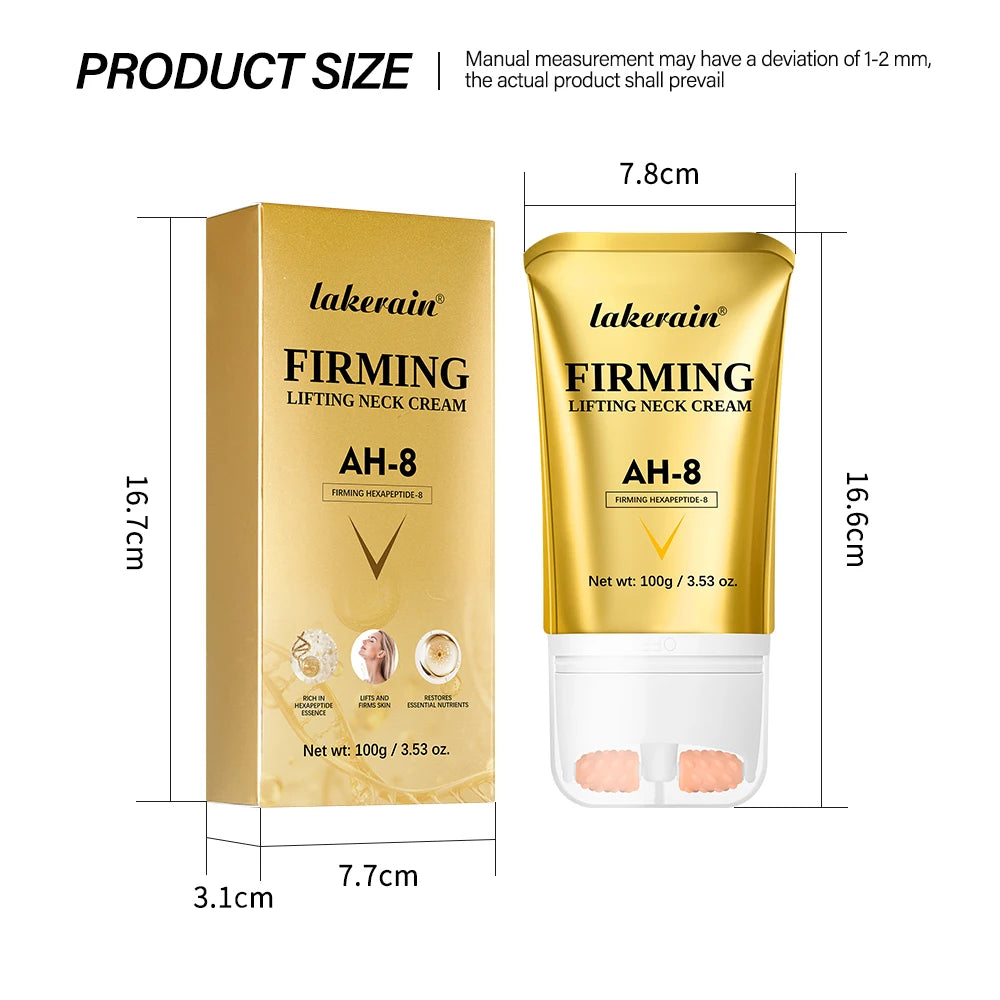 AH-8 Firming Non-Sticky Neck Cream deeply moisturizes, smoothes and refines the skin with a light texture neck cream.